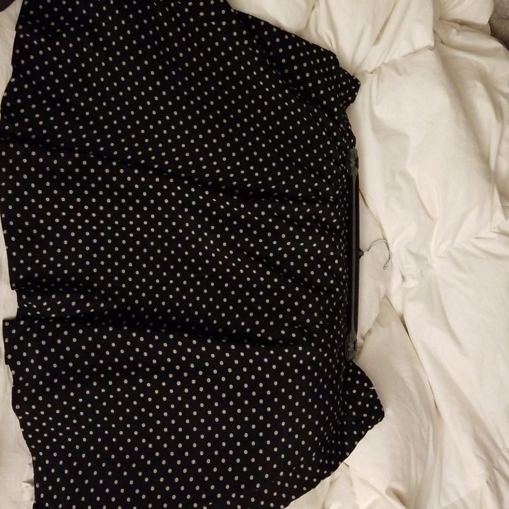 Black polka dot skirt